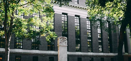 Students on a German university campus